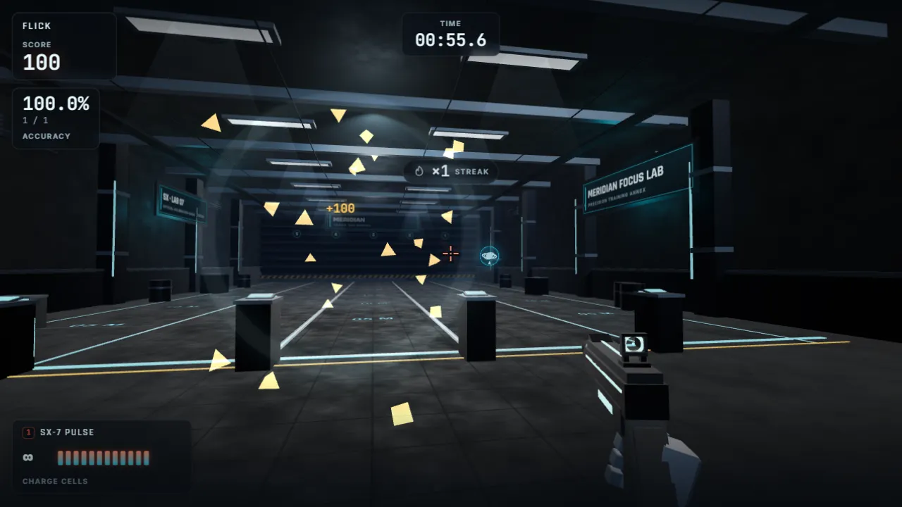 Flick mode running in the Focus Lab
